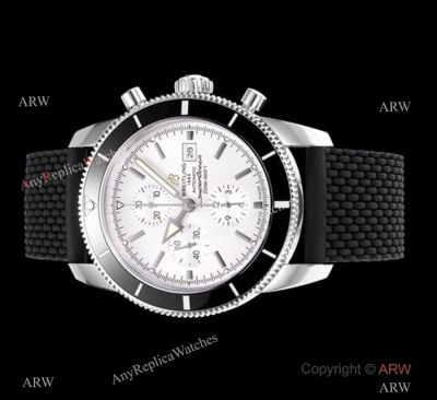 Swiss Grade Breitling Superocean Heritage Copy Watch SS White Dial